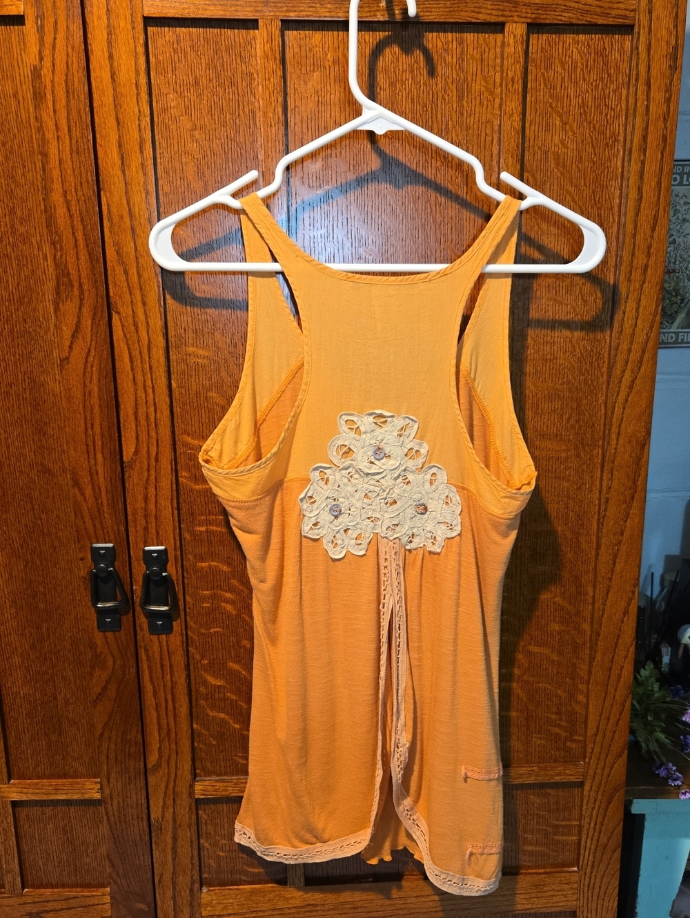 Size Xsmall Apricot Split-back Tank - Picture 6 of 8